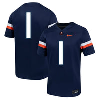 Virginia Cavaliers Football Jersey, Navy Sportswear Jersey Shirt, Lightweight Breathable Athletic Jersey, Casual Gift for Men, Style 201905499