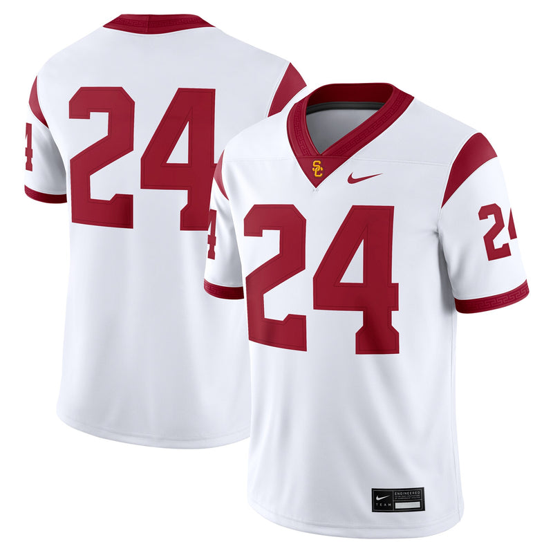 USC Trojans Football Jersey, White Game Sportswear Jersey Shirt, Lightweight Breathable Athletic Jersey, Casual Gift for Men