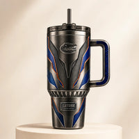 FLA Armor Plating - Gator Emblem Tumbler in Gunmetal Blue