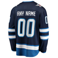 Winnipeg Jets Hockey Jersey, Blue Breakaway Home Sportswear Jersey Shirt, Long Sleeve Hockey Sweater Jersey, Casual Gift for Men, Style 2791517