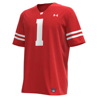 Wisconsin Badgers Football Jersey, Red Sportswear Jersey Shirt, Lightweight Breathable Athletic Jersey, Casual Gift for Men, Style 201149677