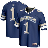 Georgetown Hoyas Football Jersey, Navy Fashion Lightweight Sportswear Jersey Shirt, Lightweight Breathable Athletic Jersey, Casual Gift for Men