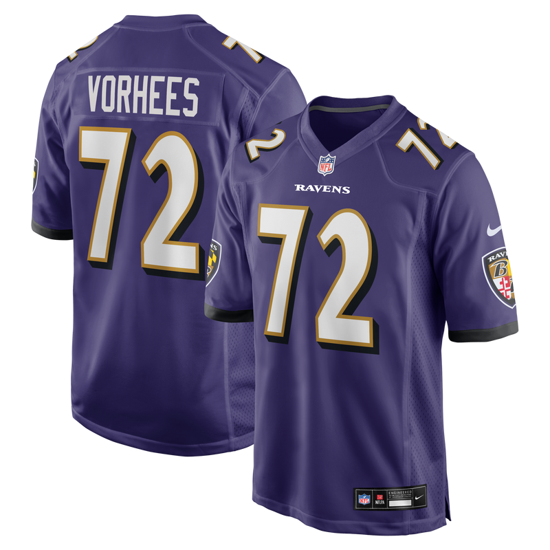 Andrew Vorhees Baltimore Ravens Football Jersey, Purple Sportswear Jersey Shirt, Lightweight Breathable Athletic Jersey, Casual Gift for Men