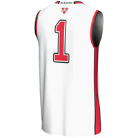 Valdosta State Blazers Basketball Jersey, White Lightweight Sportswear Jersey Shirt, Sleeveless Athletic Tank Jersey, Casual Gift for Men