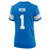 Number Mom Detroit Lions Football Jersey, Blue Game Sportswear Jersey Shirt, Lightweight Breathable Athletic Jersey, Casual Gift for Men
