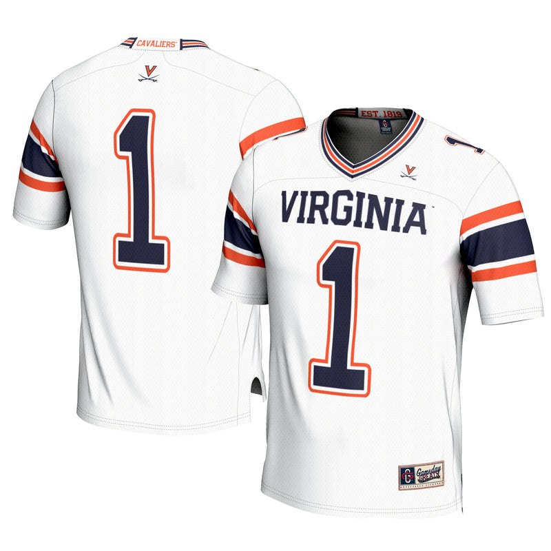 Virginia Cavaliers Football Jersey, White Sportswear Jersey Shirt, Lightweight Breathable Athletic Jersey, Casual Gift for Men, Style 200665383