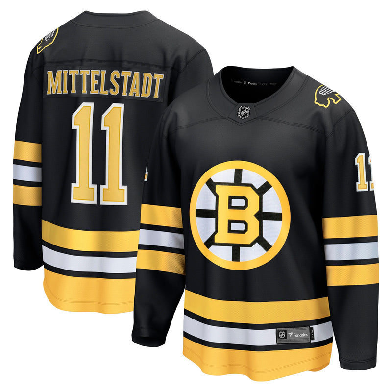 Casey Mittelstadt Boston Bruins Hockey Jersey, Black Breakaway Sportswear Jersey Shirt, Long Sleeve Hockey Sweater Jersey, Casual Gift for Men