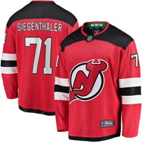 Jonas Siegenthaler New Jersey Devils Hockey Jersey, Red Sportswear Jersey Shirt, Long Sleeve Hockey Sweater Jersey, Casual Gift for Men