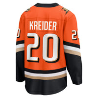 Chris Kreider Anaheim Ducks Hockey Jersey, Orange Breakaway Home Sportswear Jersey Shirt, Long Sleeve Hockey Sweater Jersey, Casual Gift for Men