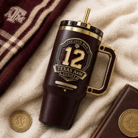 TAMU 12 - Crest, Gold Line and Maroon Field