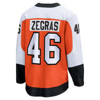 Trevor Zegras Philadelphia Flyers Hockey Jersey, Orange Sportswear Jersey Shirt, Long Sleeve Hockey Sweater Jersey, Casual Gift for Men