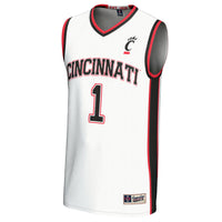 Cincinnati Bearcats Basketball Jersey, White Fashion Lightweight Sportswear Jersey Shirt, Sleeveless Athletic Tank Jersey, Casual Gift for Men