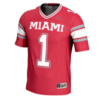 Miami University RedHawks Football Jersey, Red Sportswear Jersey Shirt, Lightweight Breathable Athletic Jersey, Casual Gift for Men