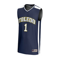Toledo Rockets Basketball Jersey, Navy Fashion Lightweight Sportswear Jersey Shirt, Sleeveless Athletic Tank Jersey, Casual Gift for Men