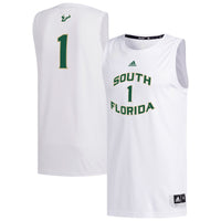 South Florida Bulls Basketball Jersey, White Replica Sportswear Jersey Shirt, Sleeveless Athletic Tank Jersey, Casual Gift for Men