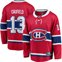 Cole Caufield Montreal Canadiens Hockey Jersey, Red Breakaway Sportswear Jersey Shirt, Long Sleeve Hockey Sweater Jersey, Casual Gift for Men