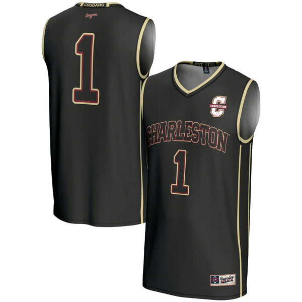 Charleston Cougars #1 Basketball Jersey - Black