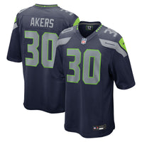 Cam Akers Seattle Seahawks Football Jersey, Navy Game Sportswear Jersey Shirt, Lightweight Breathable Athletic Jersey, Casual Gift for Men