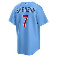 Dansby Swanson Chicago Cubs Baseball Jersey, Light Blue Sportswear Jersey Shirt, Lightweight Breathable Athletic Jersey, Casual Gift for Men