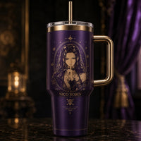 Silent Signal - Robin in Violet and Antique Gold