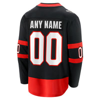 Ottawa Senators Hockey Jersey, Black Breakaway Sportswear Jersey Shirt, Long Sleeve Hockey Sweater Jersey, Casual Gift for Men, Style 4102937