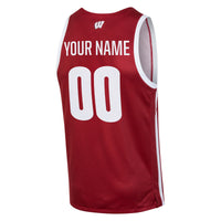 Wisconsin Badgers Basketball Jersey, Red Alternate Sportswear Jersey Shirt, Sleeveless Athletic Tank Jersey, Casual Gift for Men
