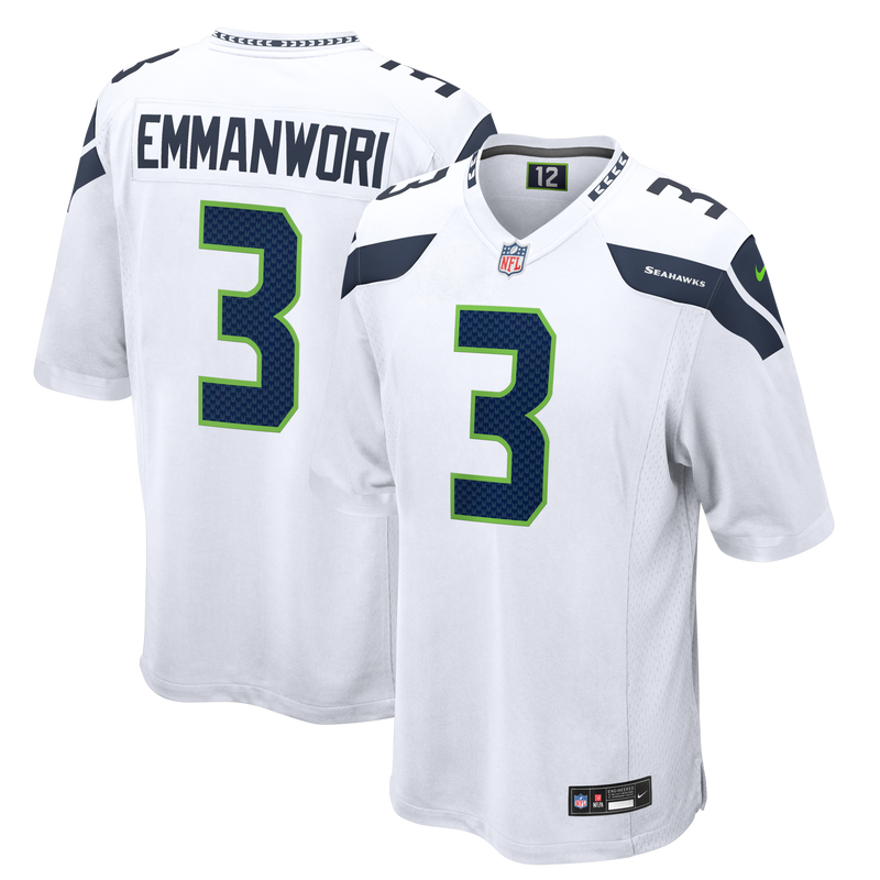 Nick Emmanwori Seattle Seahawks Football Jersey, White Game Sportswear Jersey Shirt, Lightweight Breathable Athletic Jersey, Casual Gift for Men