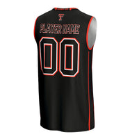 Texas Tech Red Raiders Basketball Jersey, Black Lightweight Sportswear Jersey Shirt, Sleeveless Athletic Tank Jersey, Casual Gift for Men