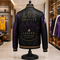 LAL Purple and Gold - Vertical Lettering Statement Jacket