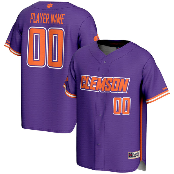 Clemson Tigers NIL Pick-A-Player Lightweight Baseball Jersey - Purple