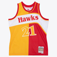 Atlanta Hawks Basketball Jersey, Red/Yellow Swingman Sportswear Jersey Shirt, Sleeveless Athletic Tank Jersey, Casual Gift for Men