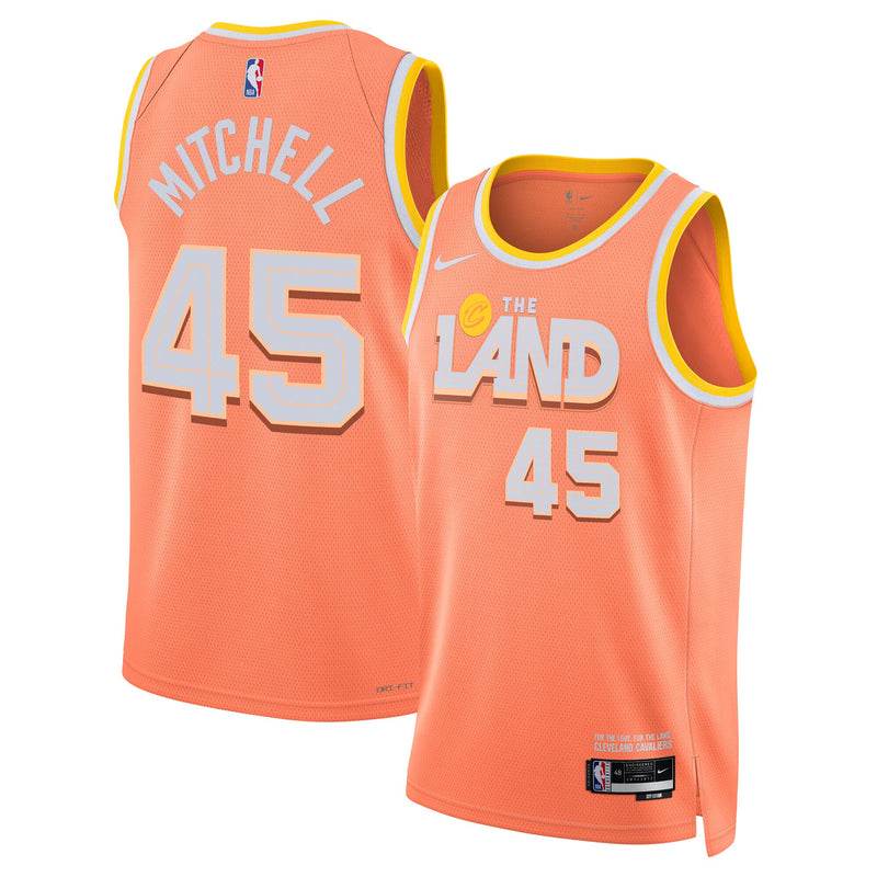 Donovan Mitchell Cleveland Cavaliers Basketball Jersey, Orange Sportswear Jersey Shirt, Sleeveless Athletic Tank Jersey, Casual Gift for Men
