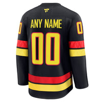 Vancouver Canucks Hockey Jersey, Black Premium Sportswear Jersey Shirt, Long Sleeve Hockey Sweater Jersey, Casual Gift for Men, Style 202055734
