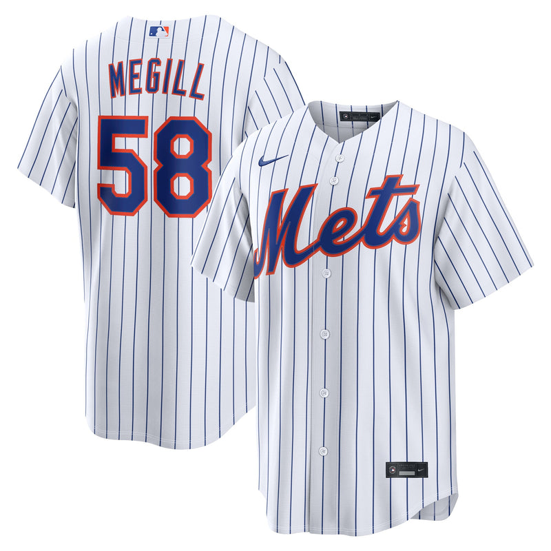 Tylor Megill New York Mets Baseball Jersey, White Replica Sportswear Jersey Shirt, Lightweight Breathable Athletic Jersey, Casual Gift for Men