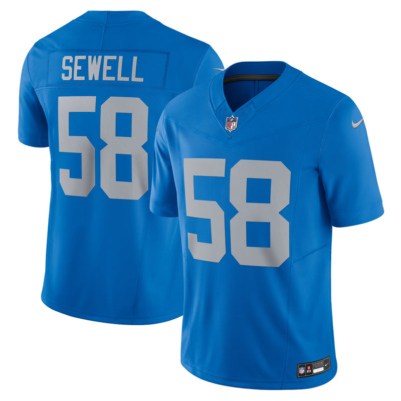 Penei Sewell Detroit Lions Football Jersey, Blue Limited Sportswear Jersey Shirt, Lightweight Breathable Athletic Jersey, Casual Gift for Men