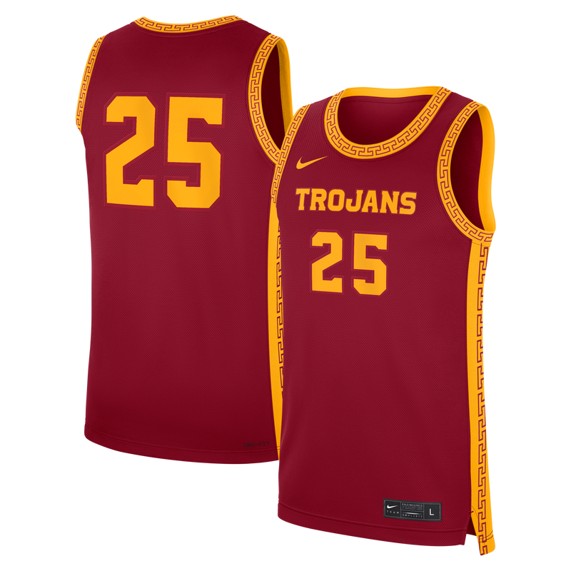 USC Trojans Basketball Jersey, Cardinal Replica Sportswear Jersey Shirt, Sleeveless Athletic Tank Jersey, Casual Gift for Men, Style 202754073