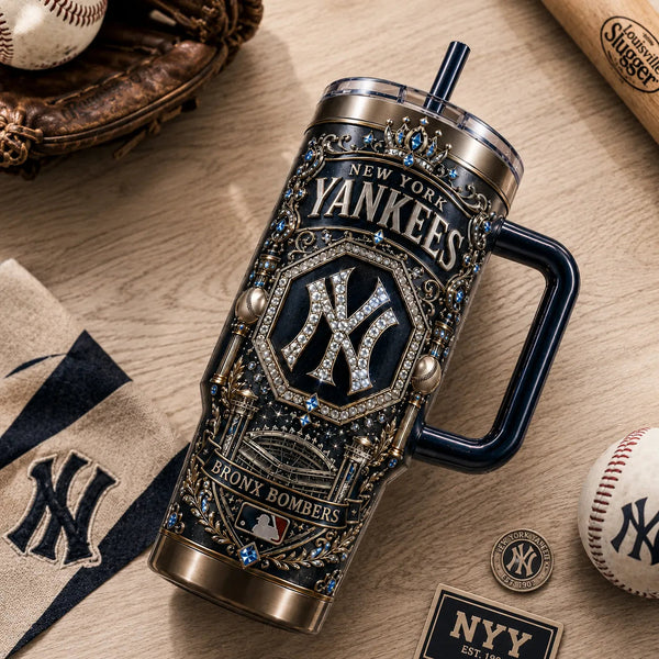 NYY Regalia - Jeweled Crest and Bronx Bombers Banner - main