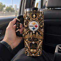 PIT Steel City Heritage - Ornate Gold Emblem Tumbler