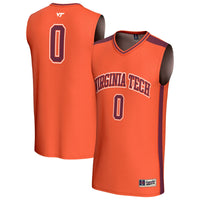 Virginia Tech Hokies Basketball Jersey, Orange Fashion Sportswear Jersey Shirt, Sleeveless Athletic Tank Jersey, Casual Gift for Men