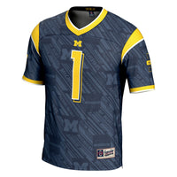 Michigan Wolverines Football Jersey, Navy Sportswear Jersey Shirt, Lightweight Breathable Athletic Jersey, Casual Gift for Men, Style 201094404