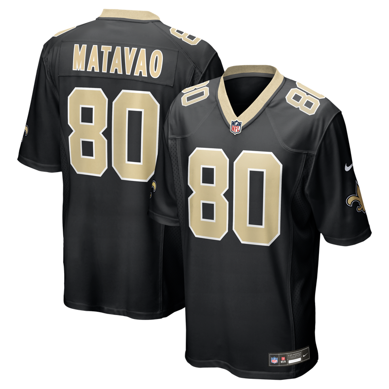 Moliki Matavao New Orleans Saints Football Jersey, Black Sportswear Jersey Shirt, Lightweight Breathable Athletic Jersey, Casual Gift for Men