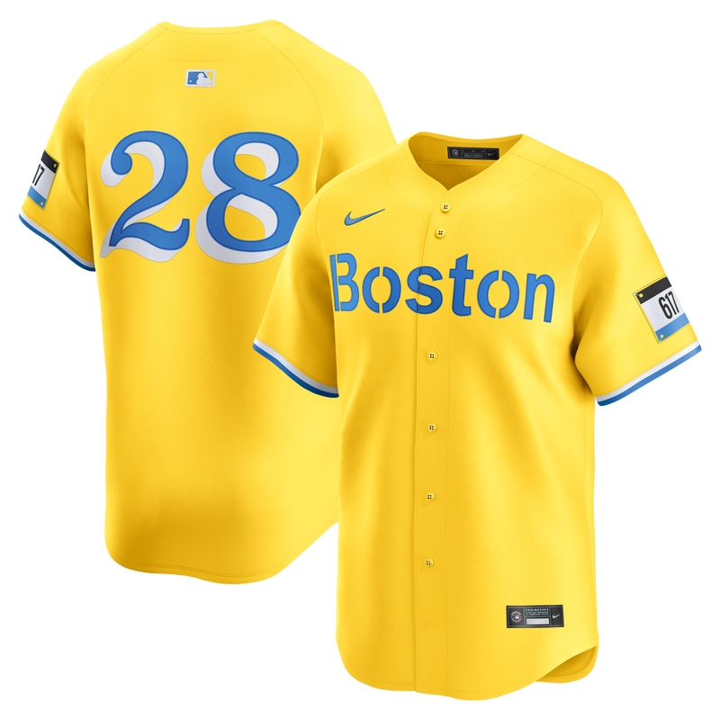 Kristian Campbell Boston Red Sox Baseball Jersey, Gold Sportswear Jersey Shirt, Lightweight Breathable Athletic Jersey, Casual Gift for Men
