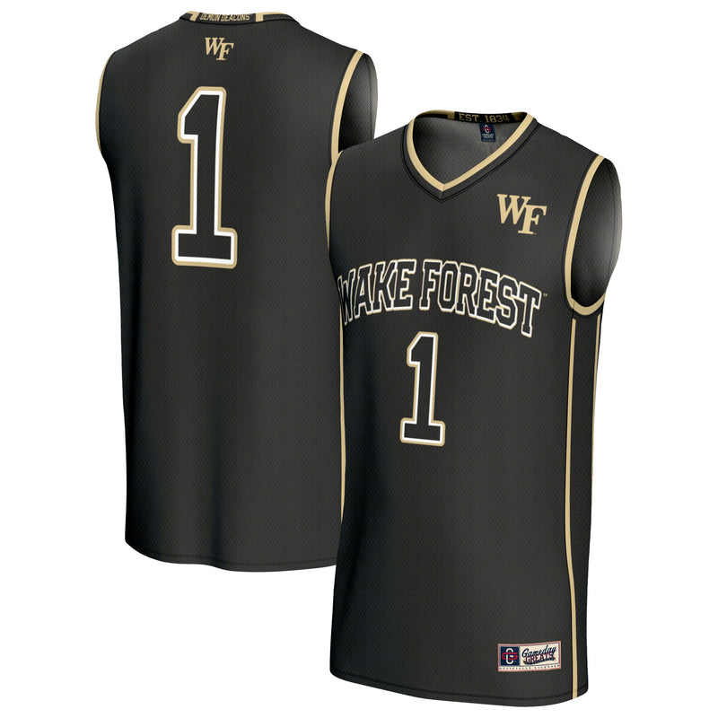 Wake Forest Demon Deacons Basketball Jersey, Black Fashion Sportswear Jersey Shirt, Sleeveless Athletic Tank Jersey, Casual Gift for Men
