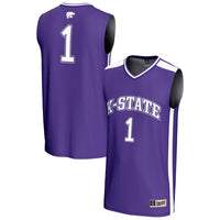 Kansas State Wildcats Basketball Jersey, Purple Fashion Sportswear Jersey Shirt, Sleeveless Athletic Tank Jersey, Casual Gift for Men
