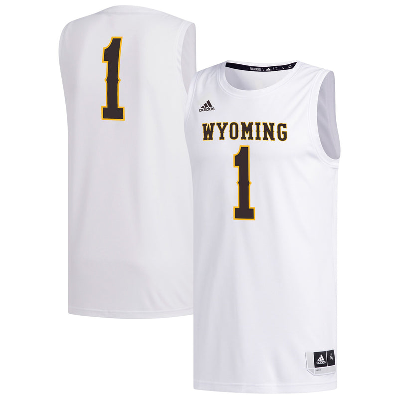 Wyoming Cowboys Basketball Jersey, White Replica Sportswear Jersey Shirt, Sleeveless Athletic Tank Jersey, Casual Gift for Men