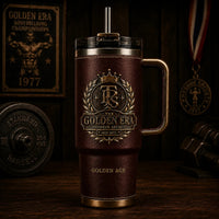 The Golden Era Crest - A Heritage Tumbler with Quiet Authority