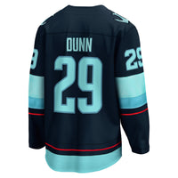 Vince Dunn Seattle Kraken Hockey Jersey, Blue Breakaway Home Sportswear Jersey Shirt, Long Sleeve Hockey Sweater Jersey, Casual Gift for Men