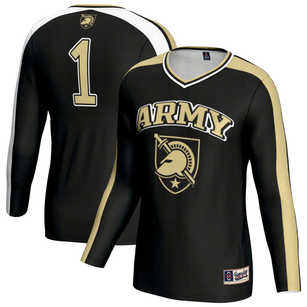 Army Black Knights #1 Lightweight Volleyball Fashion Jersey - Black