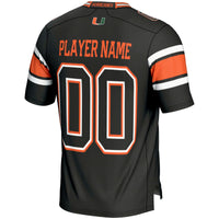 Miami Hurricanes Football Jersey, Black Sportswear Jersey Shirt, Lightweight Breathable Athletic Jersey, Casual Gift for Men, Style 200724648