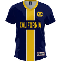Cal Bears Lightweight Soccer Jersey, Navy Fashion Sportswear Jersey Shirt, Lightweight Breathable Athletic Jersey, Casual Gift for Men